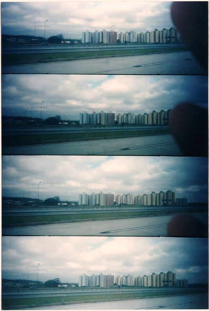 Sao Paulo, apartment towers beyond a highway