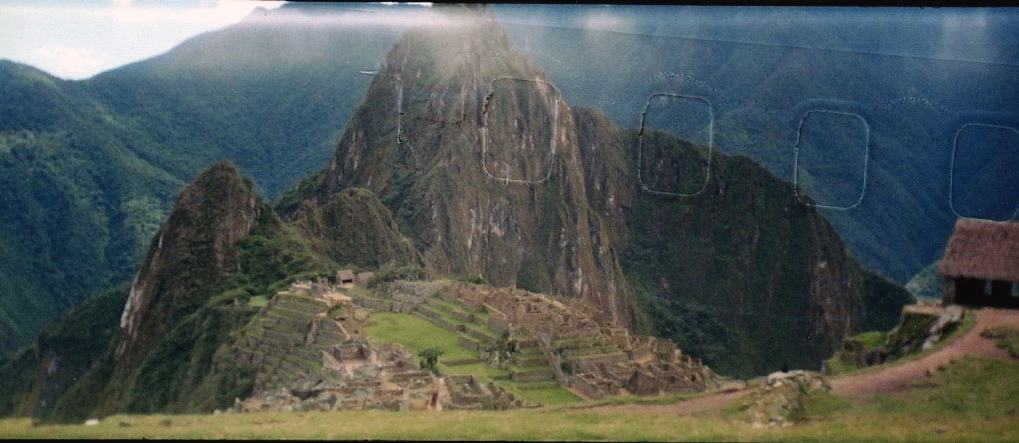 Machu Picchu, the peak and terraces in hazy light